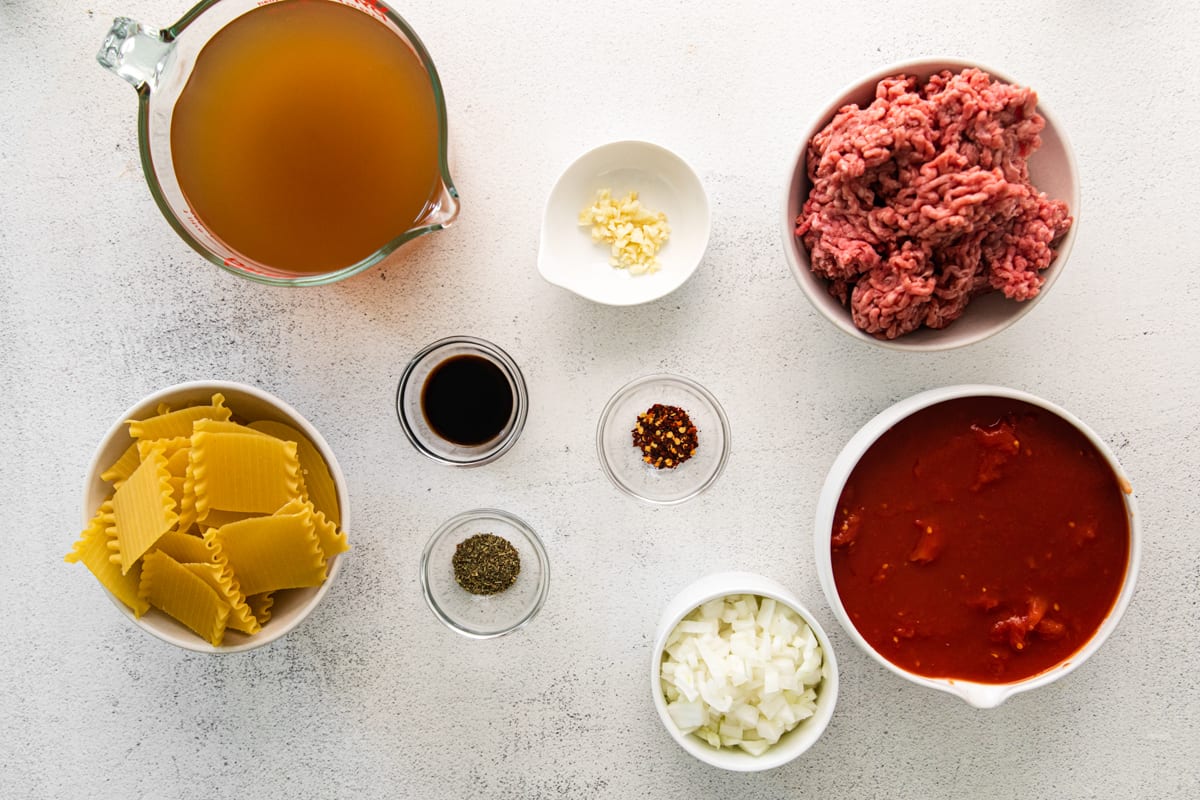 ingredients for instant pot lasagna soup