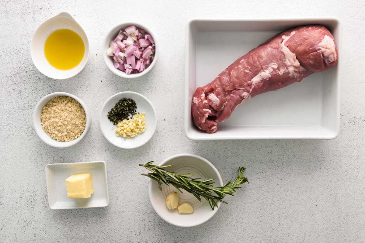 ingredients for stuffed pork tenderloin.