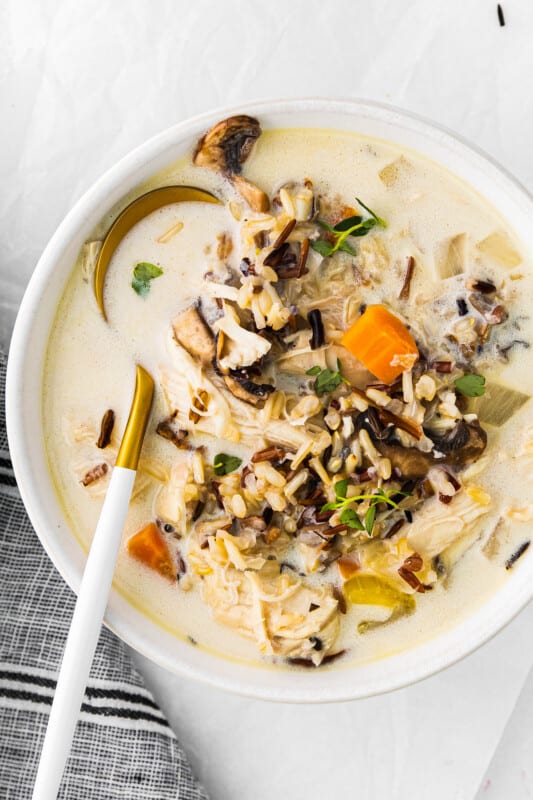 Crockpot Chicken Wild Rice Soup Recipe - The Cookie Rookie®