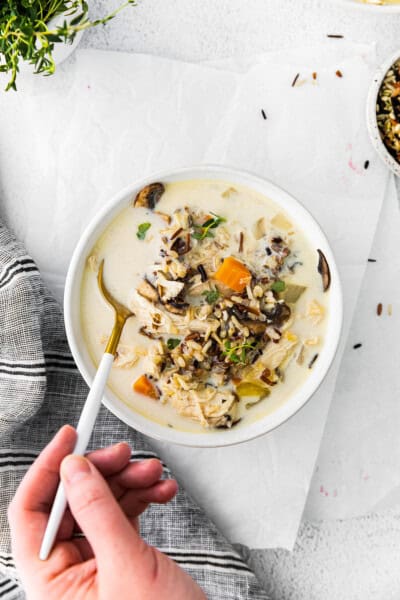 Crockpot Chicken Wild Rice Soup Recipe - The Cookie Rookie®