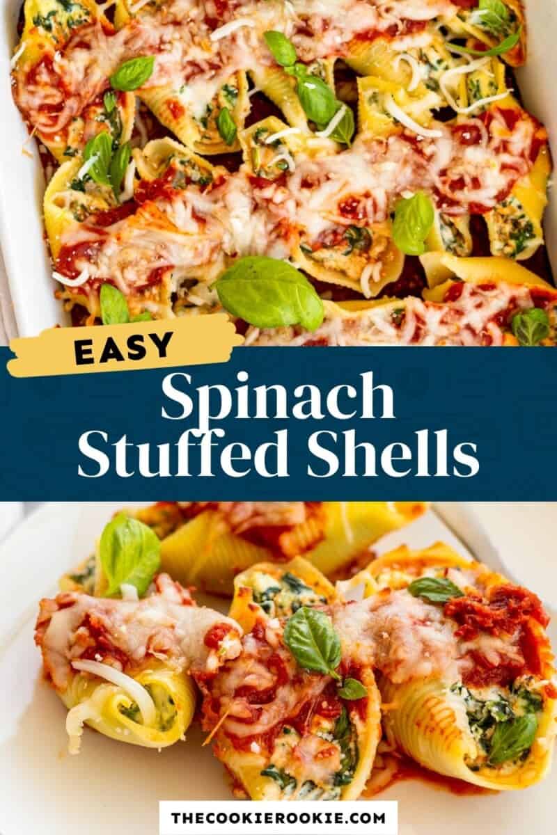 Stuffed Shells with Spinach Recipe - The Cookie Rookie®