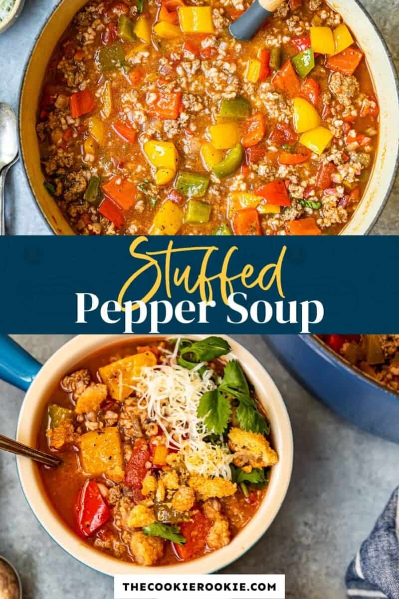 Stuffed Pepper Soup Recipe - The Cookie Rookie®