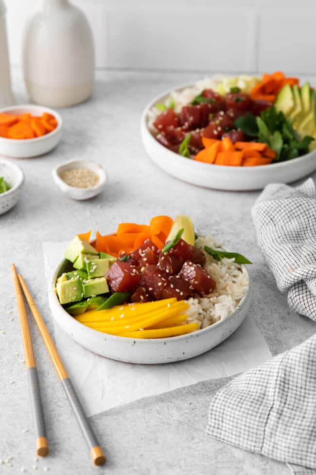 Tuna Poke Bowl Recipe The Cookie Rookie   Tuna Poke Bowl 4 650x975 