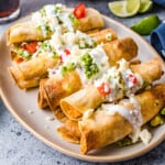 featured air fryer chicken taquitos