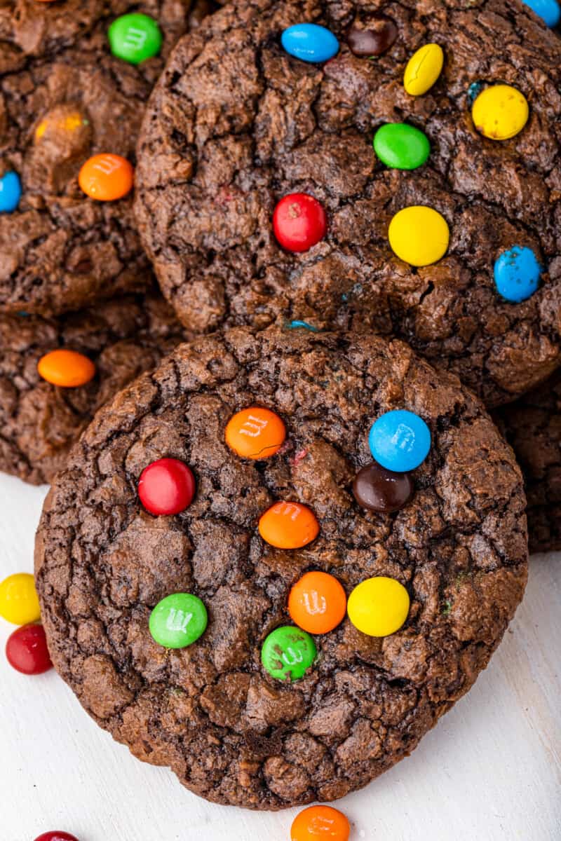 M&M Brownie Cookies - That Skinny Chick Can Bake