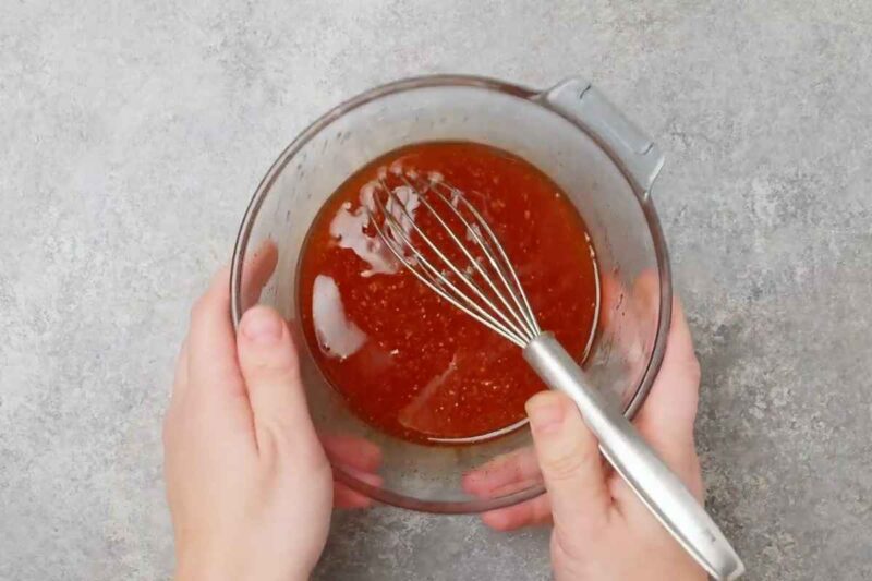 adding honey in other portion of the marination.