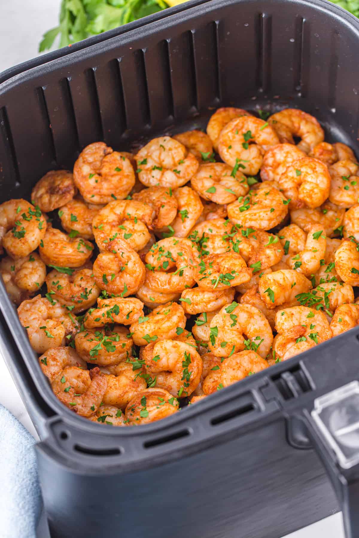 spicy shrimp in an air fryer