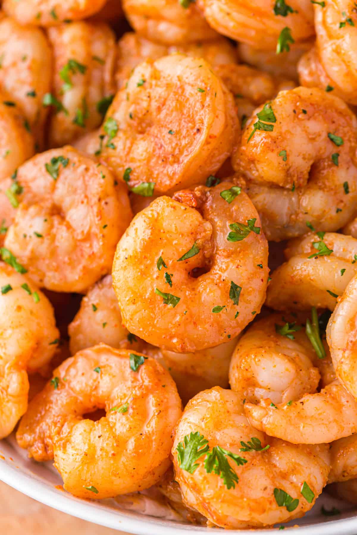 close up image of spicy shrimp