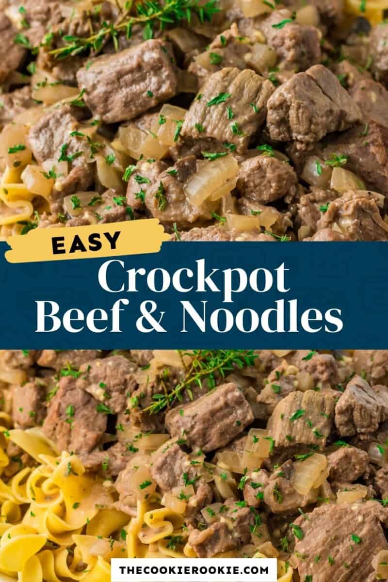 Crockpot Beef and Noodles Recipe - The Cookie Rookie®