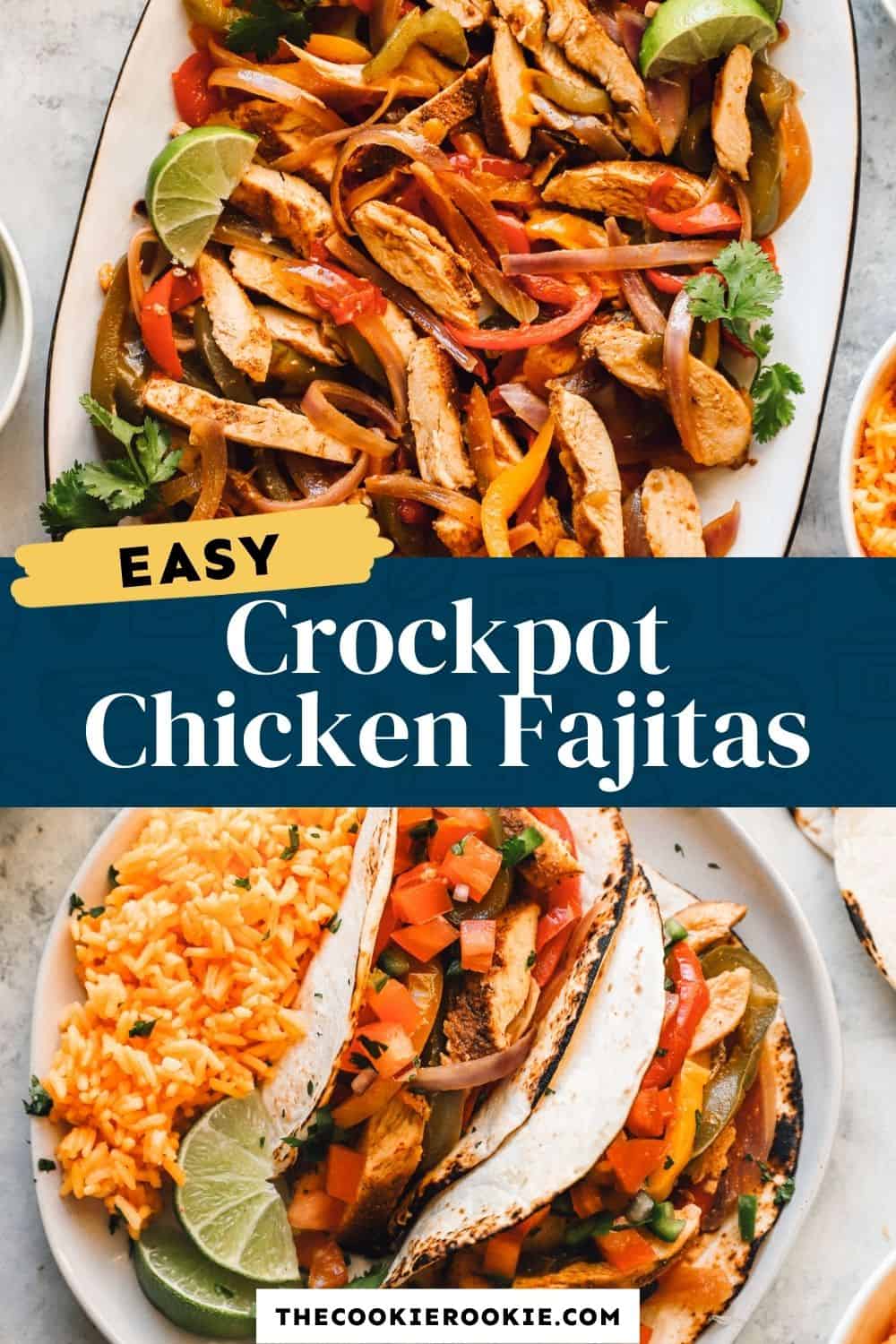 Crockpot Chicken Fajitas Recipe - The Cookie Rookie®