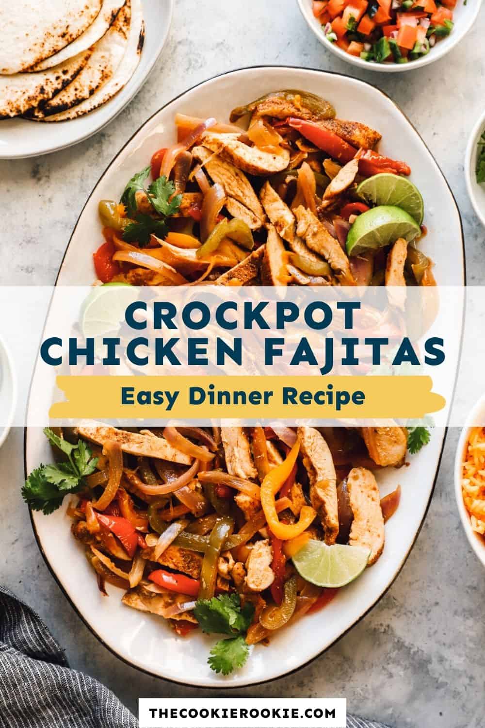 Crockpot Chicken Fajitas Recipe - The Cookie Rookie®