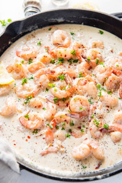 Creamy Parmesan Shrimp Recipe - The Cookie Rookie®