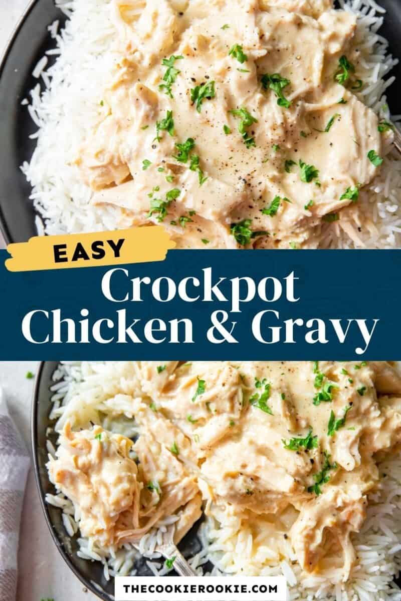 Crockpot Chicken and Gravy Recipe - The Cookie Rookie®