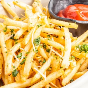 featured garlic parmesan fries.