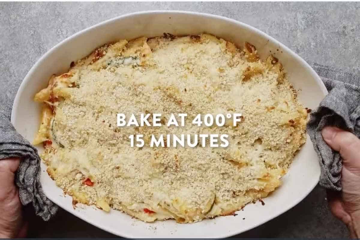 bake for 15 minutes in a baking dish.