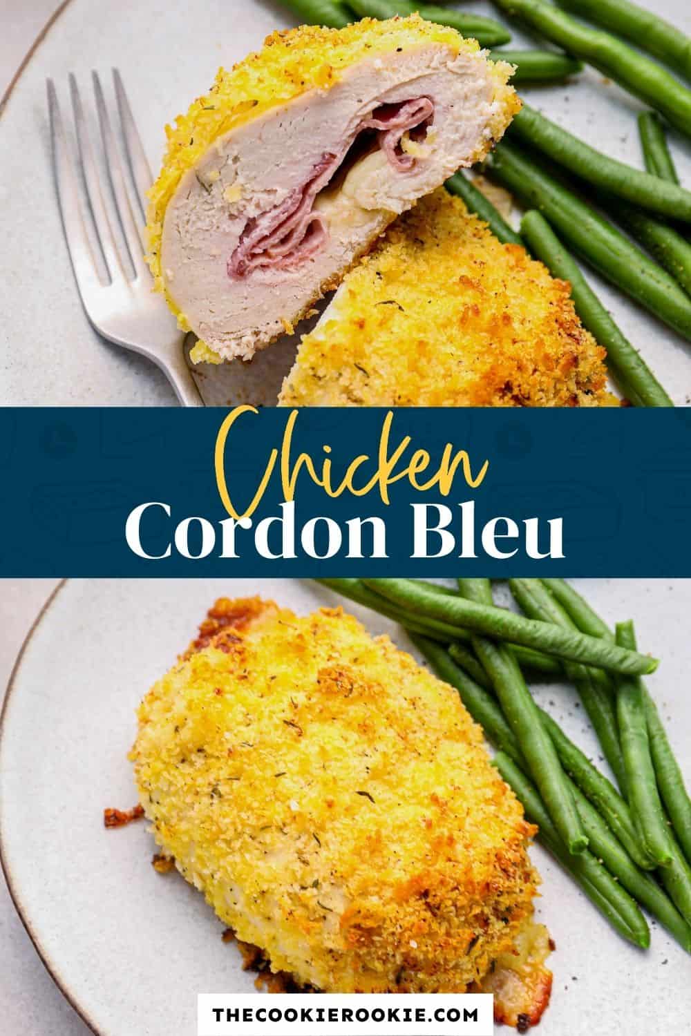 Chicken Cordon Bleu (Baked) - The Cookie Rookie®