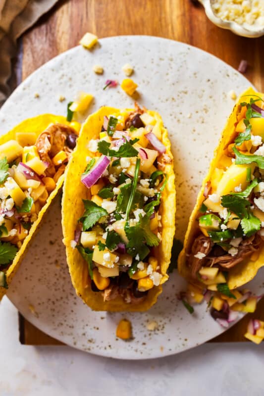 Crockpot BBQ Chicken Tacos Recipe - The Cookie Rookie®