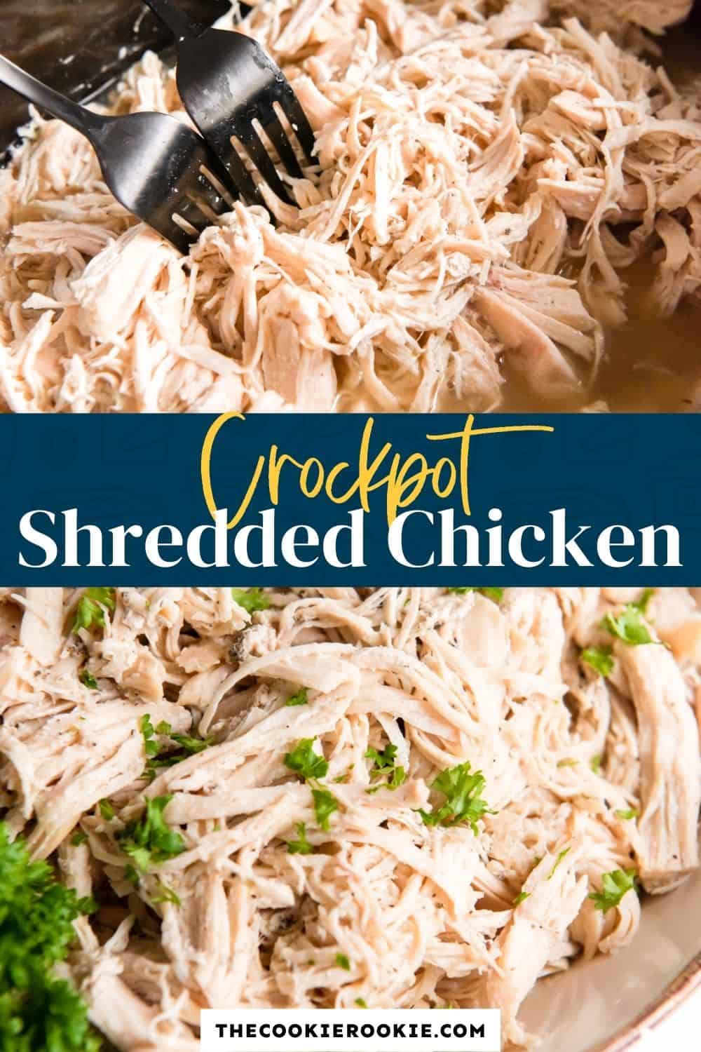 Crockpot Shredded Chicken Recipe - The Cookie Rookie®