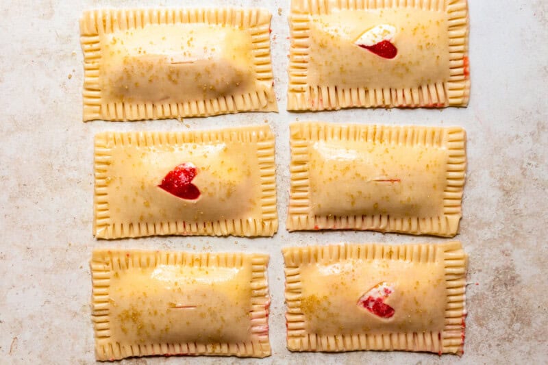 unbaked strawberry cream cheese hand pies