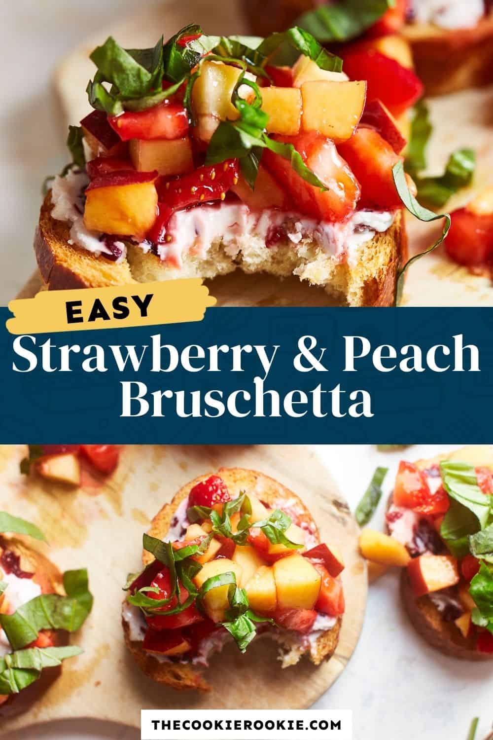 Peach and Strawberry Bruschetta Recipe - The Cookie Rookie®