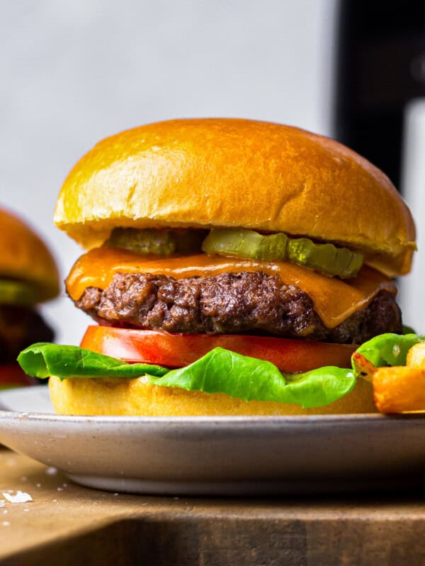 air fryer hamburger