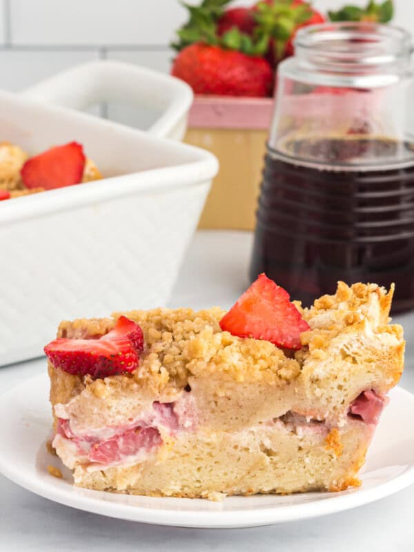 strawberries and cream French toast casserole