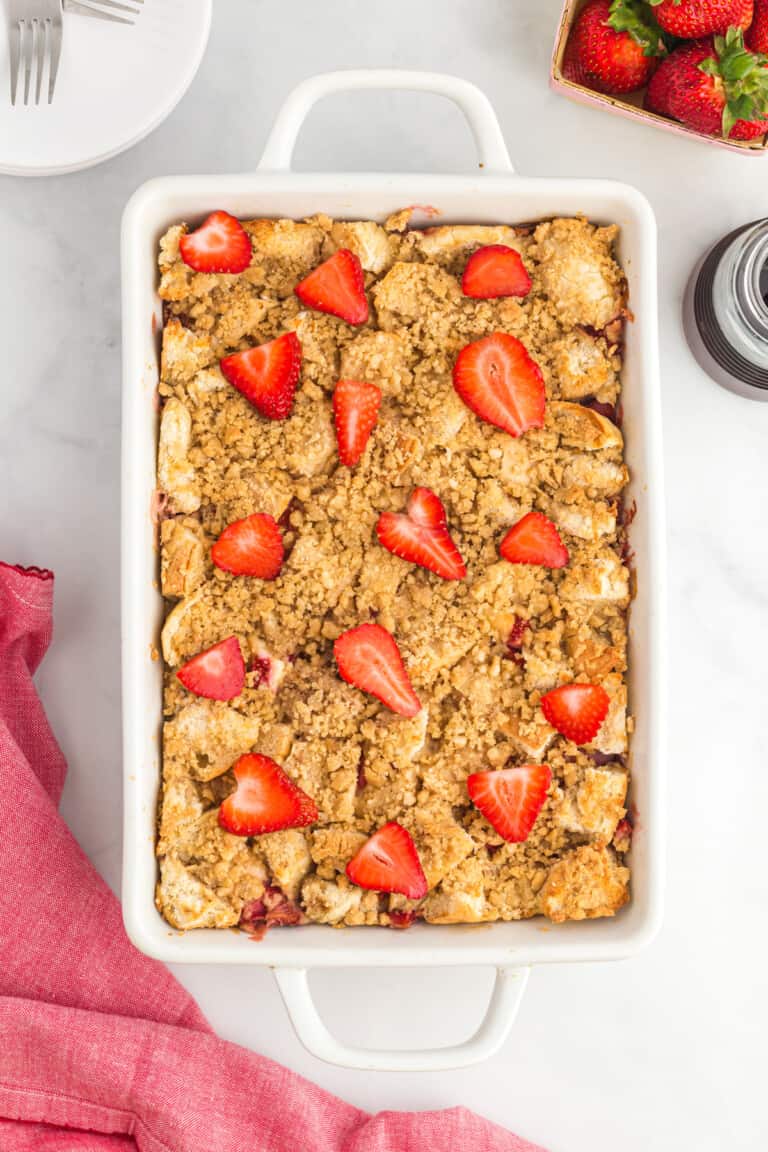 Strawberries And Cream French Toast Casserole Recipe - The Cookie Rookie®