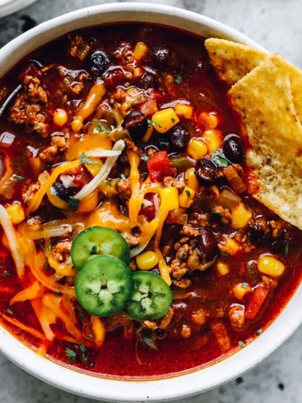 featured crockpot taco soup.