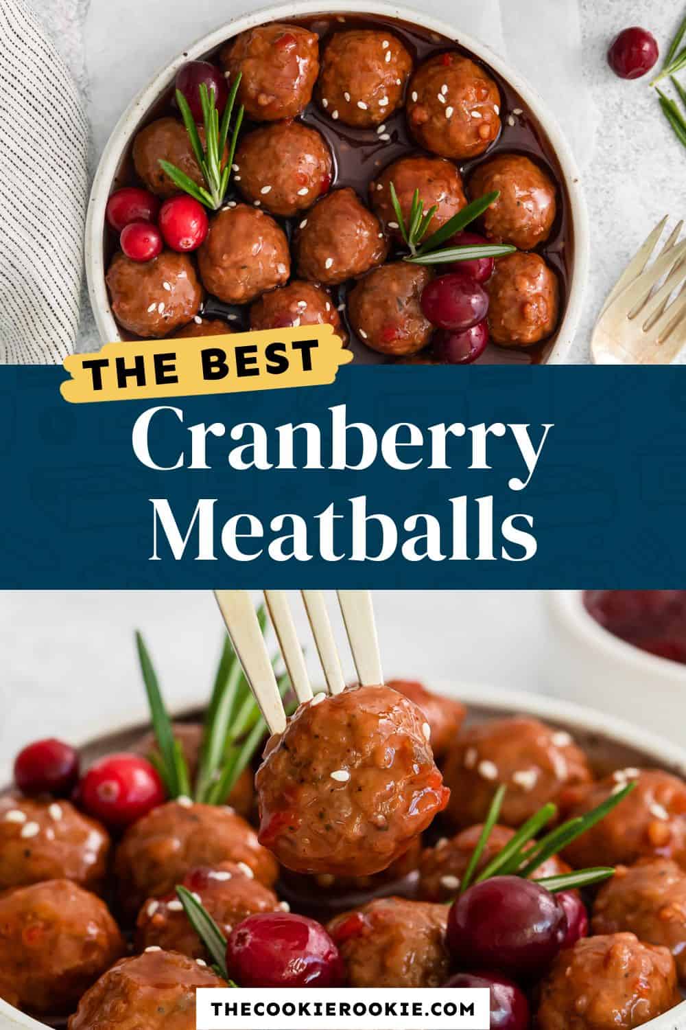 Cranberry Meatballs (Crockpot Recipe) - The Cookie Rookie®