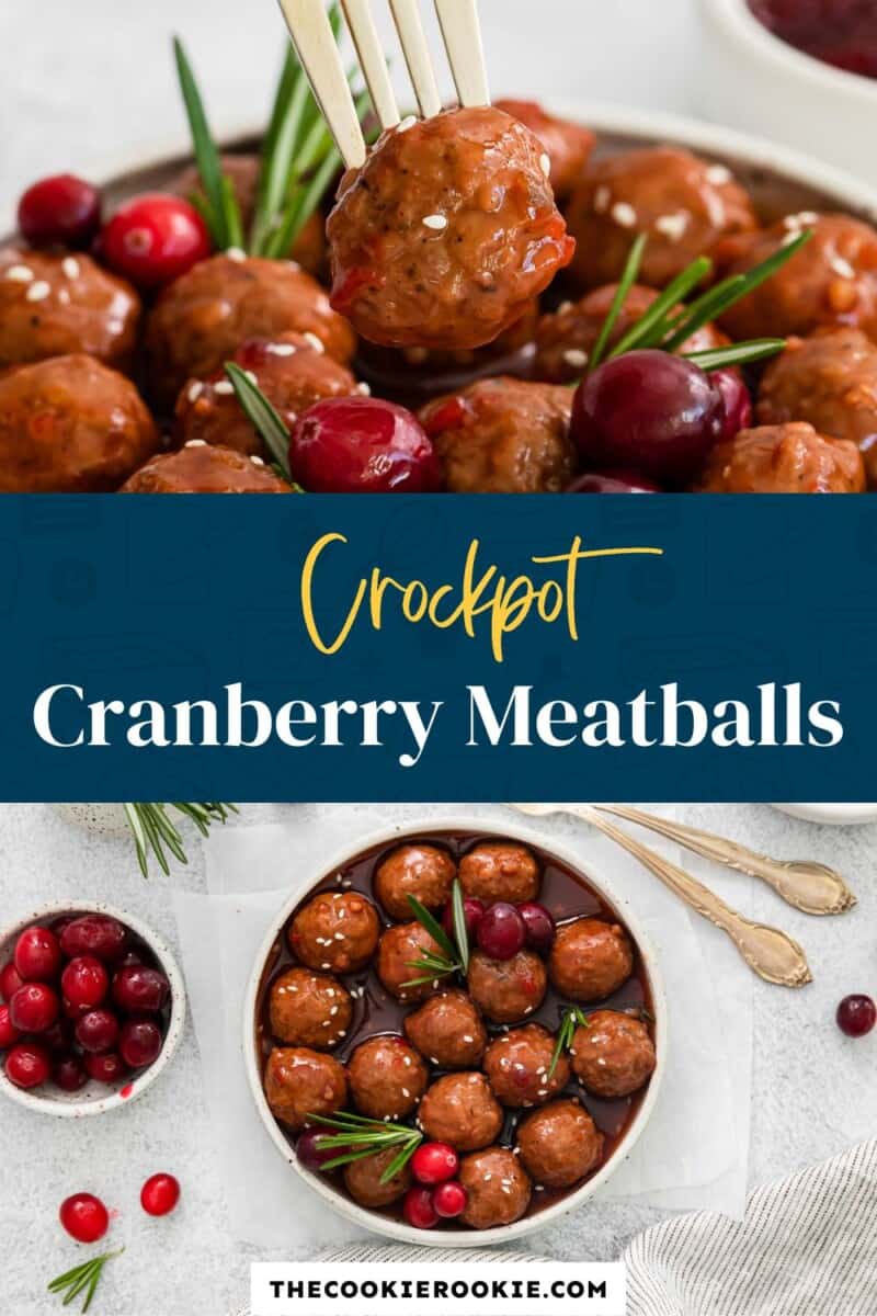 Cranberry Meatballs (Crockpot Recipe) - The Cookie Rookie®