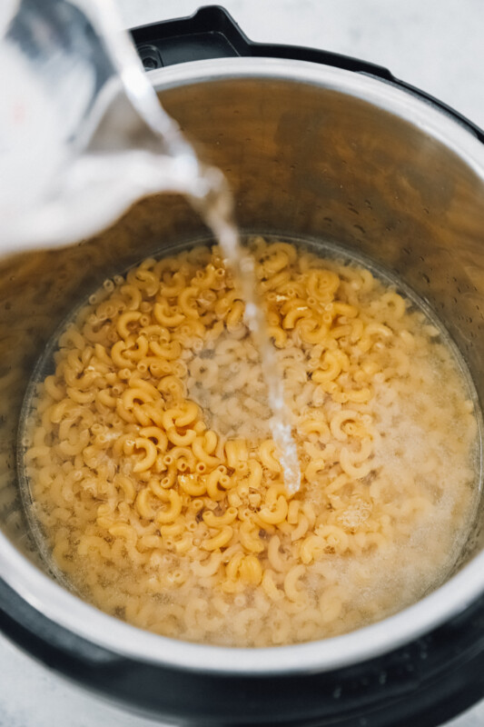 pouring liquid into instant pot