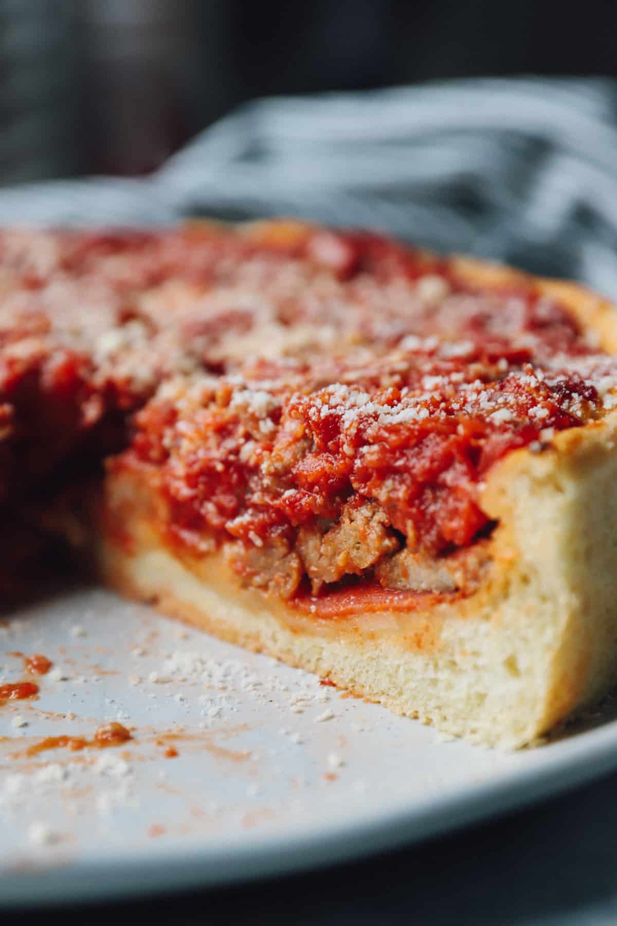 Chicago Style Deep Dish Pizza - Seasons and Suppers