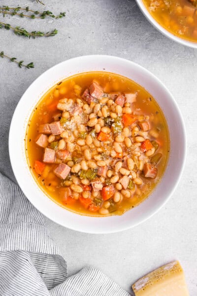 Crockpot Ham and Bean Soup Recipe - The Cookie Rookie®