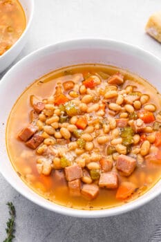 Crockpot Ham and Bean Soup Recipe - The Cookie Rookie®