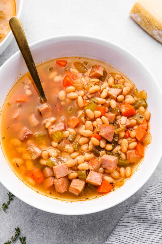 Crockpot Ham and Bean Soup Recipe - The Cookie Rookie®