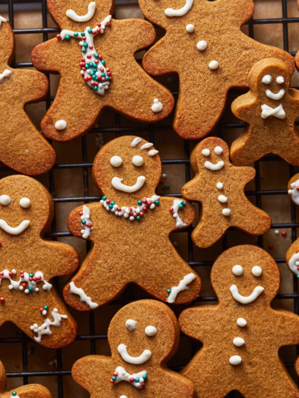 gingerbread cookies arranged overhead