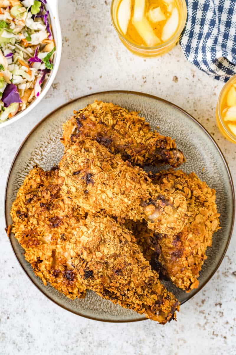 air frier fried chicken on a plate