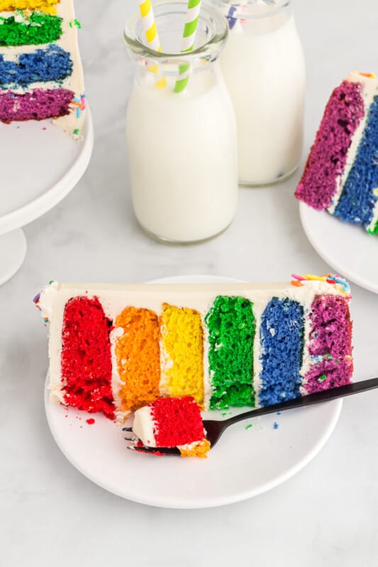 Rainbow Cake Recipe - The Cookie Rookie®