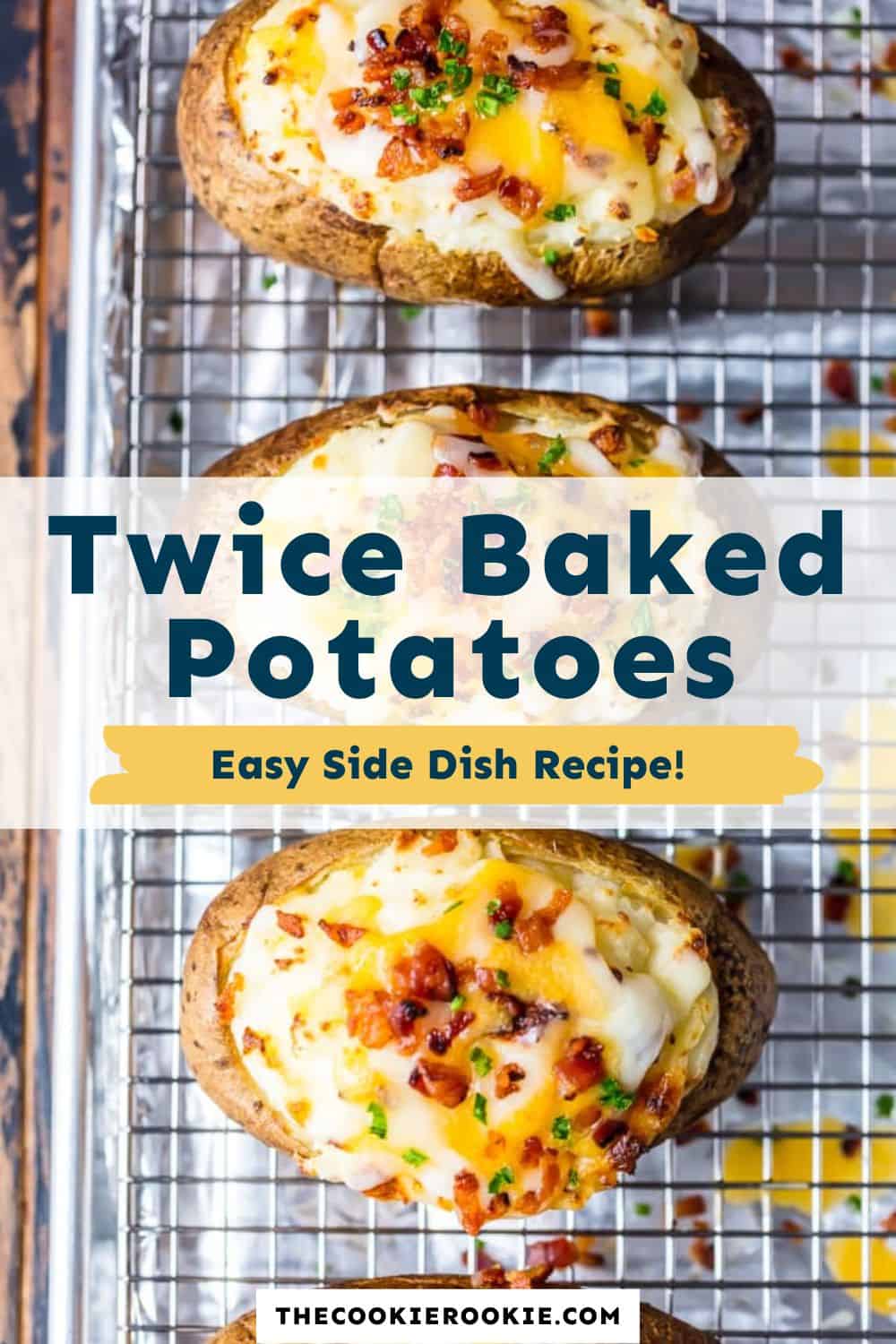 Twice Baked Potatoes Recipe {VIDEO} - The Cookie Rookie