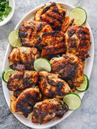 Grilled Spice Rubbed Chicken Thighs 6 Edited 340x453 
