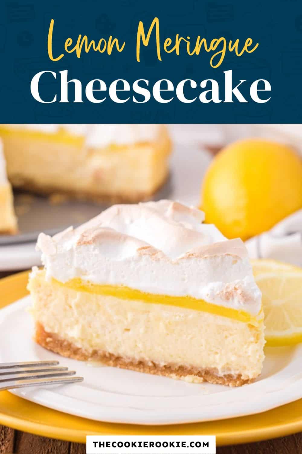 Lemon Meringue Cheesecake Recipe - The Cookie Rookie®