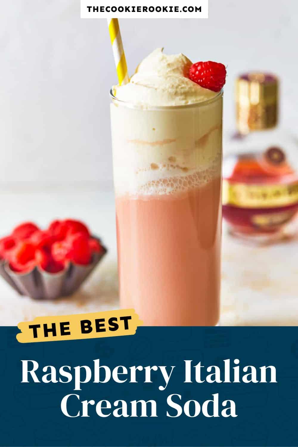 Raspberry Italian Cream Soda (Boozy) Recipe - The Cookie Rookie®