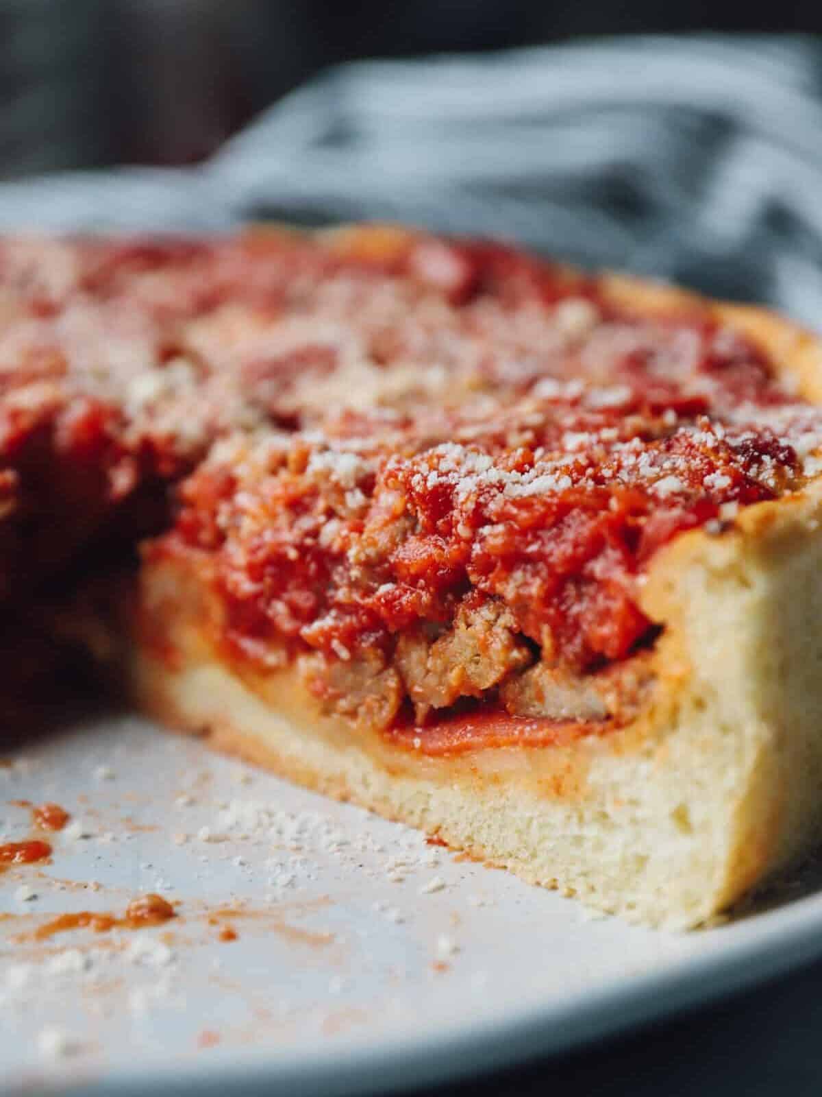 Grilled or Oven Baked Chicago Style Pizza