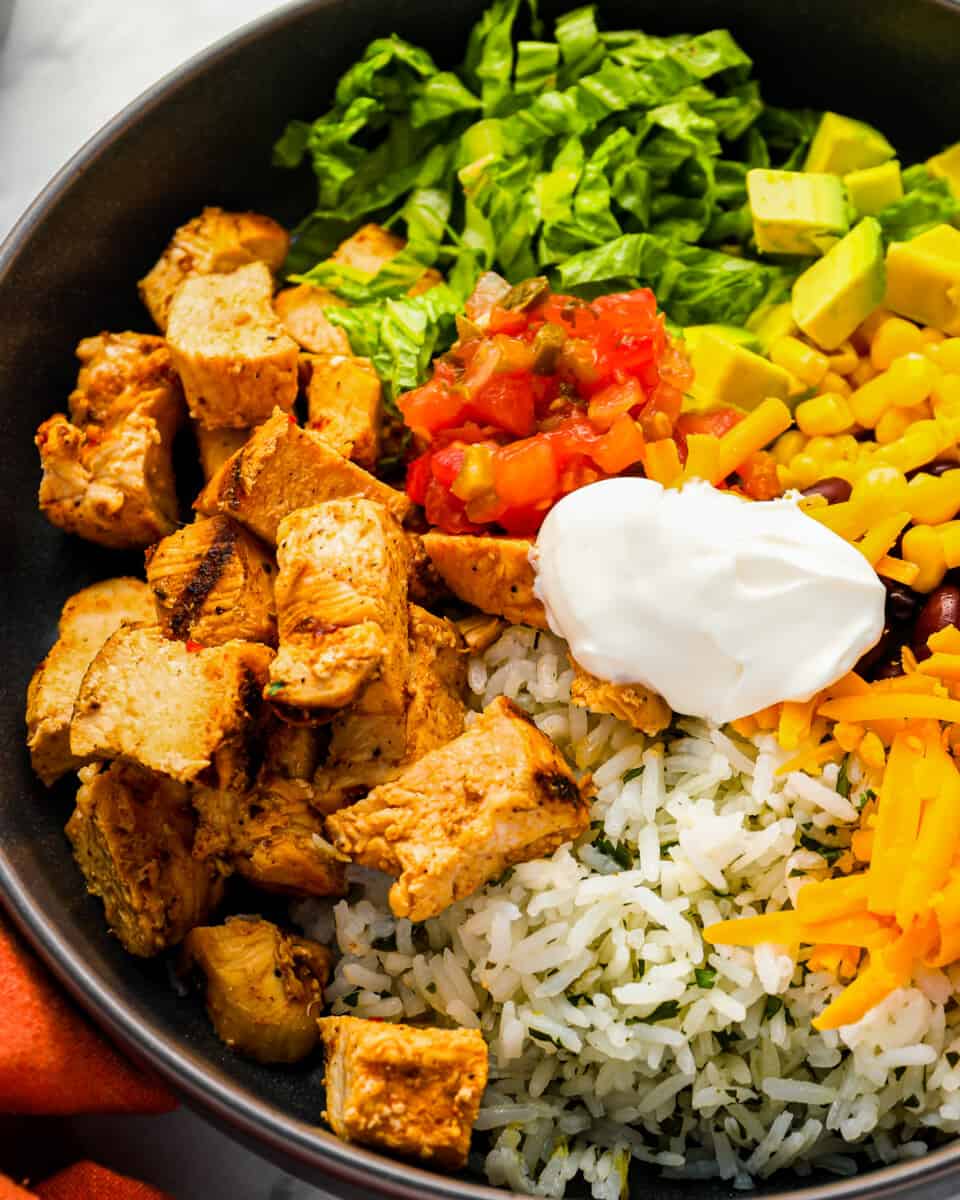 Chicken Burrito Bowl Recipe (Copycat Chipotle Chicken) - The Cookie Rookie®