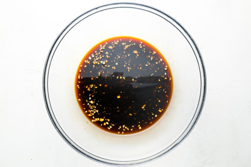 huli huli sauce in a glass bowl.