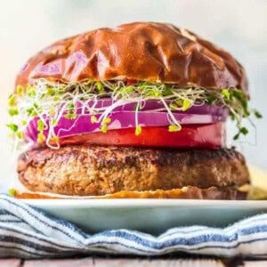 turkey burger on plate