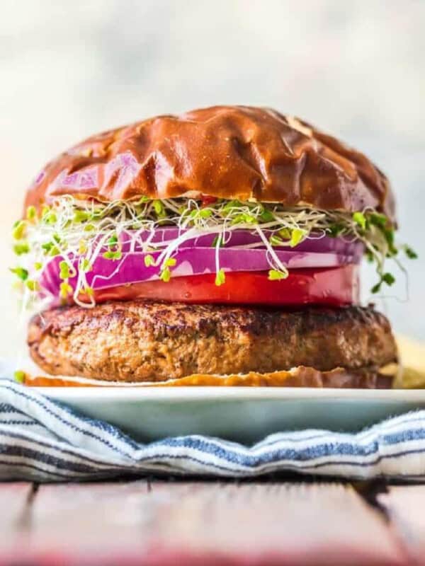 turkey burger on plate