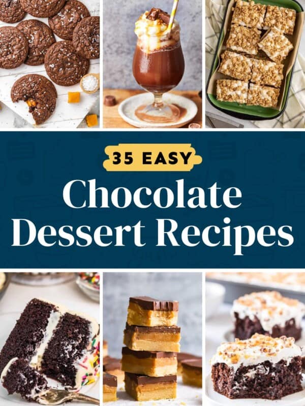 35 easy chocolate dessert recipes.