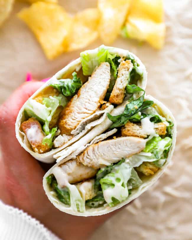 Chicken Caesar Wrap Recipe - The Cookie Rookie®