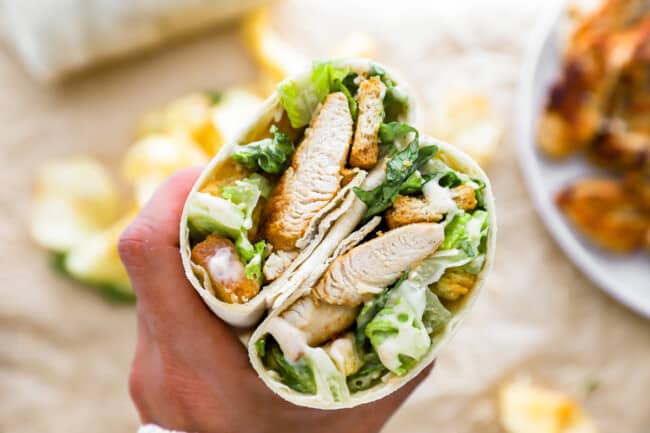 Chicken Caesar Wrap Recipe - The Cookie Rookie®